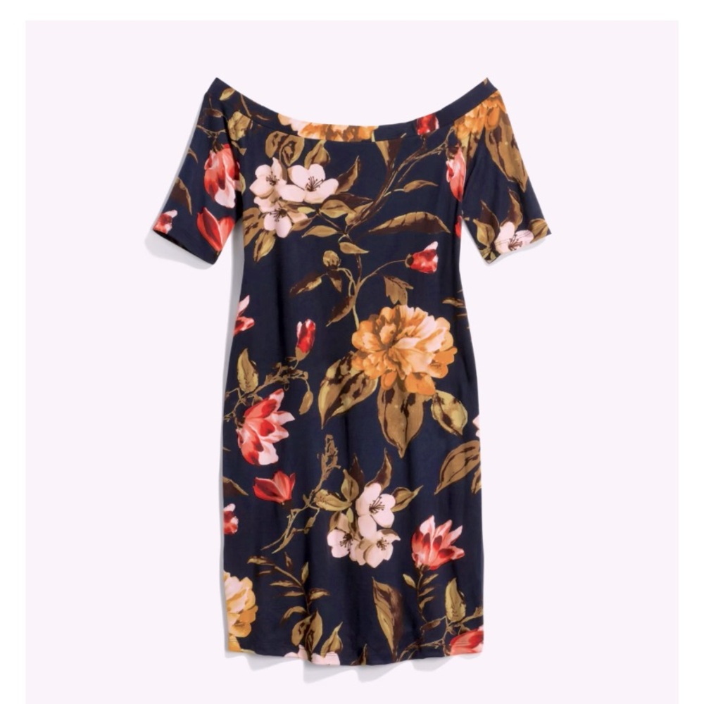 French Grey Off Shoulder Floral Maternity Dress